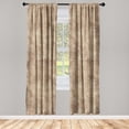thumbnail image 1 of Earthy Tones Window Curtains, Minimal Nature Art Inspired Branches on Grunge and Rustic Back, Lightweight Decor 2-Panel Set with Rod Pocket, Pair of - 28"x95", Warm Taupe Pastel Brown, by Ambesonne, 1 of 3