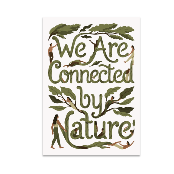 Earthy Unity Wall Art - Nature Connection Enthusiast - 13x19 Poster Print