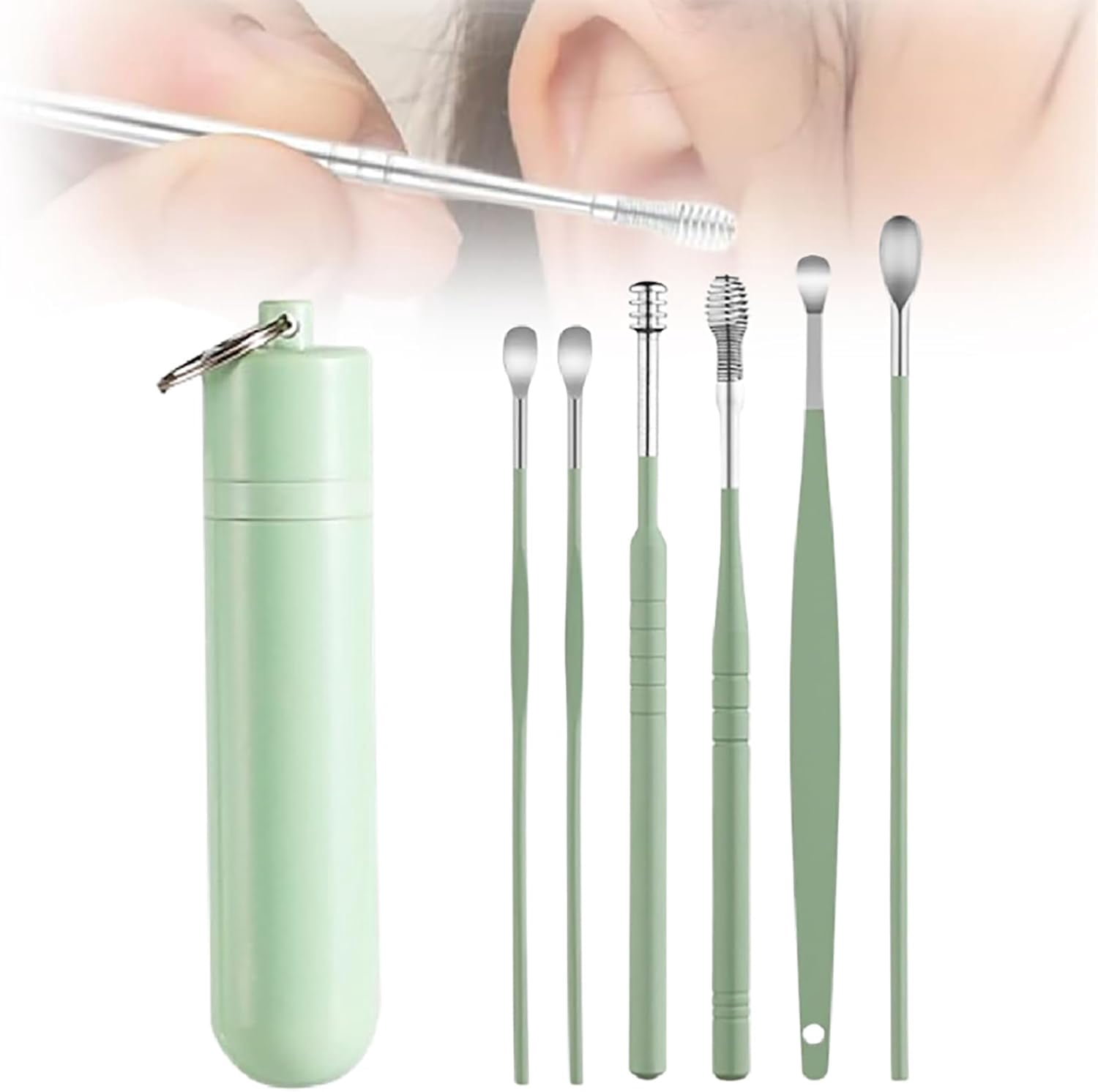 Earwax Cleaner Tool Set, 2024 Ear Wax Removal Tool Ear Pick Earwax ...