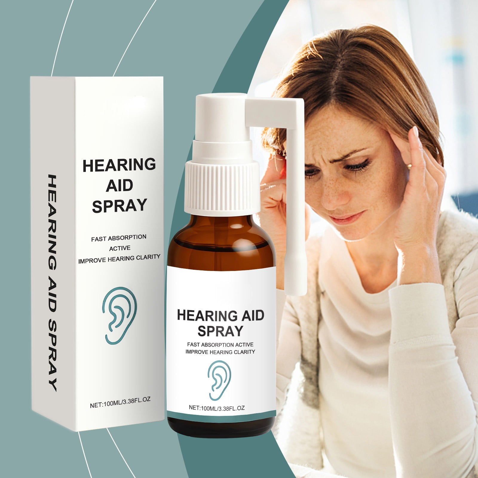 Earwax Removal & Ear Care Spray – 3.38 fl oz, Gentle Ear Solution, Safe ...