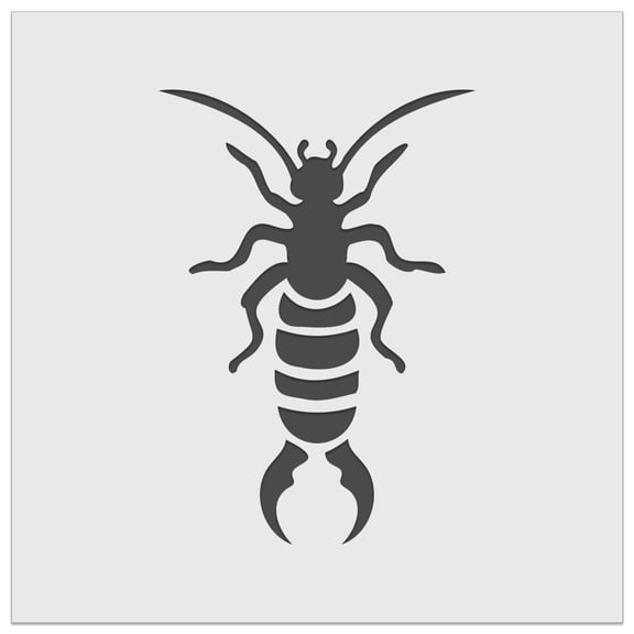 Earwig Insect Bug with Pincer Tail DIY Cookie Wall Craft Stencil - 3.5 Inch