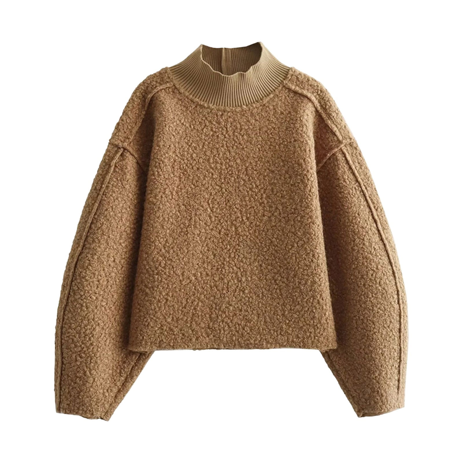 Easdkghay Women's Pullover Sweater Women's Pullover Sweater Loose Stand