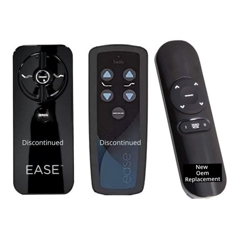 Ease and Ease 2.0 Adjustable Beds Replacment Remote(New Silver Alt Version)