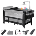 thumbnail image 1 of EaseBaby Baby Bassinet, Portable Playard,Infant Crib with Reversible changing table for Newborn to Toddlers,Unisex,Gray, 1 of 12