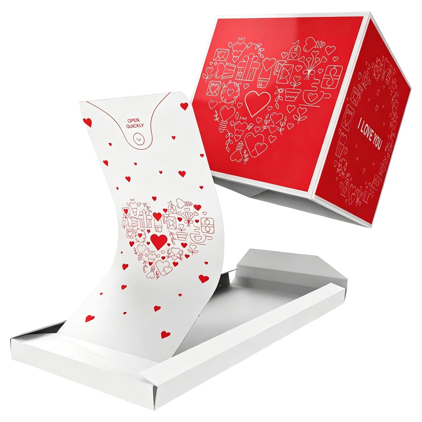 EaseDay Christmas Confetti Card Exploding Birthday Gift Box 3D Rising ...