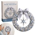 thumbnail image 1 of EaseDay DIY Winter Snowflake Pearl Wreath Craft Kit Festive Holiday Art Set Home Porch Wall Hanging Decoration Handcrafted Gift for Adults and Families Winter Season, 1 of 5