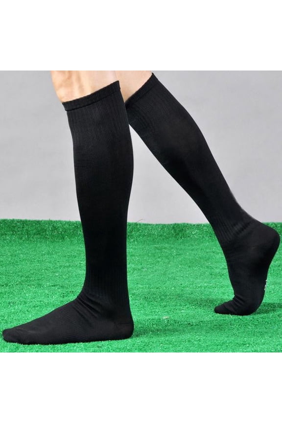 Over The Knee Baseball Socks, High Football Softball Socks for Youth Women Men, Athletic Extra Long Sports Tube Stockings, Breathable Black 1 Pair