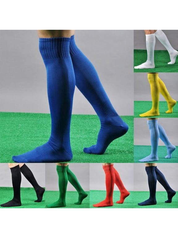 Over The Knee Baseball Socks, Extra Long Performance Softball Football Sport Stockings for Men Women Youth, Comfortable Athletic Blue 1 Pair