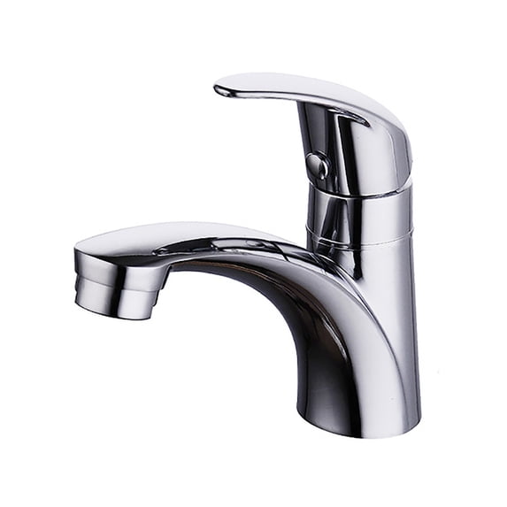 EaseDay Single Handle Cold Water Bathroom Sink Faucet, Explosion-Proof Corrosion-Resistant Outdoor Utility Faucet for Vanity and RV Sink, Matte Silver, 1 Pack