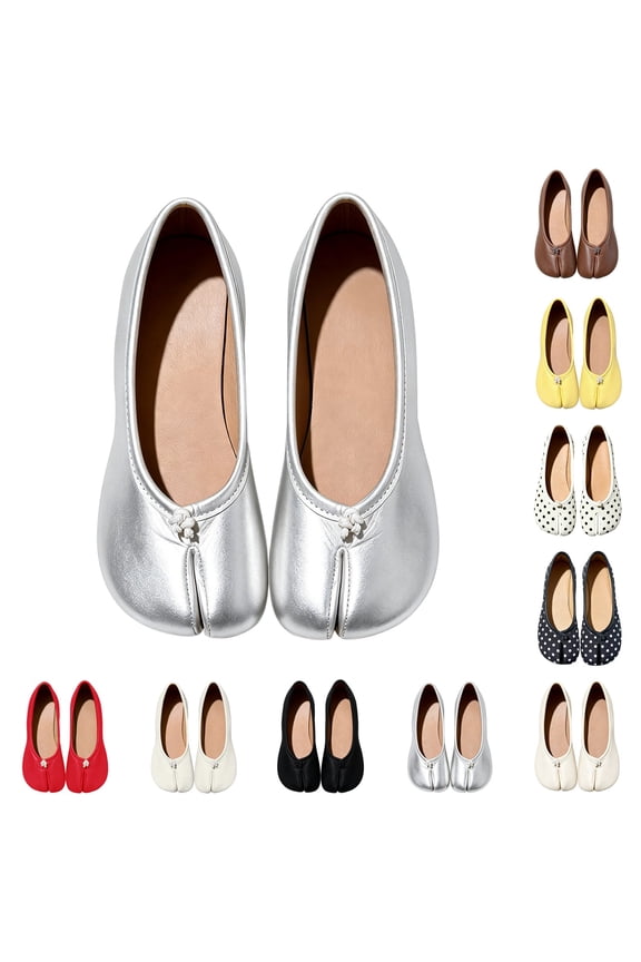 Women's Flats Modern Split Toe Ballet Shoes Lightweight Comfortable Slip On Flat Shoes Soft Material For Women Casual Wear Travel And Work