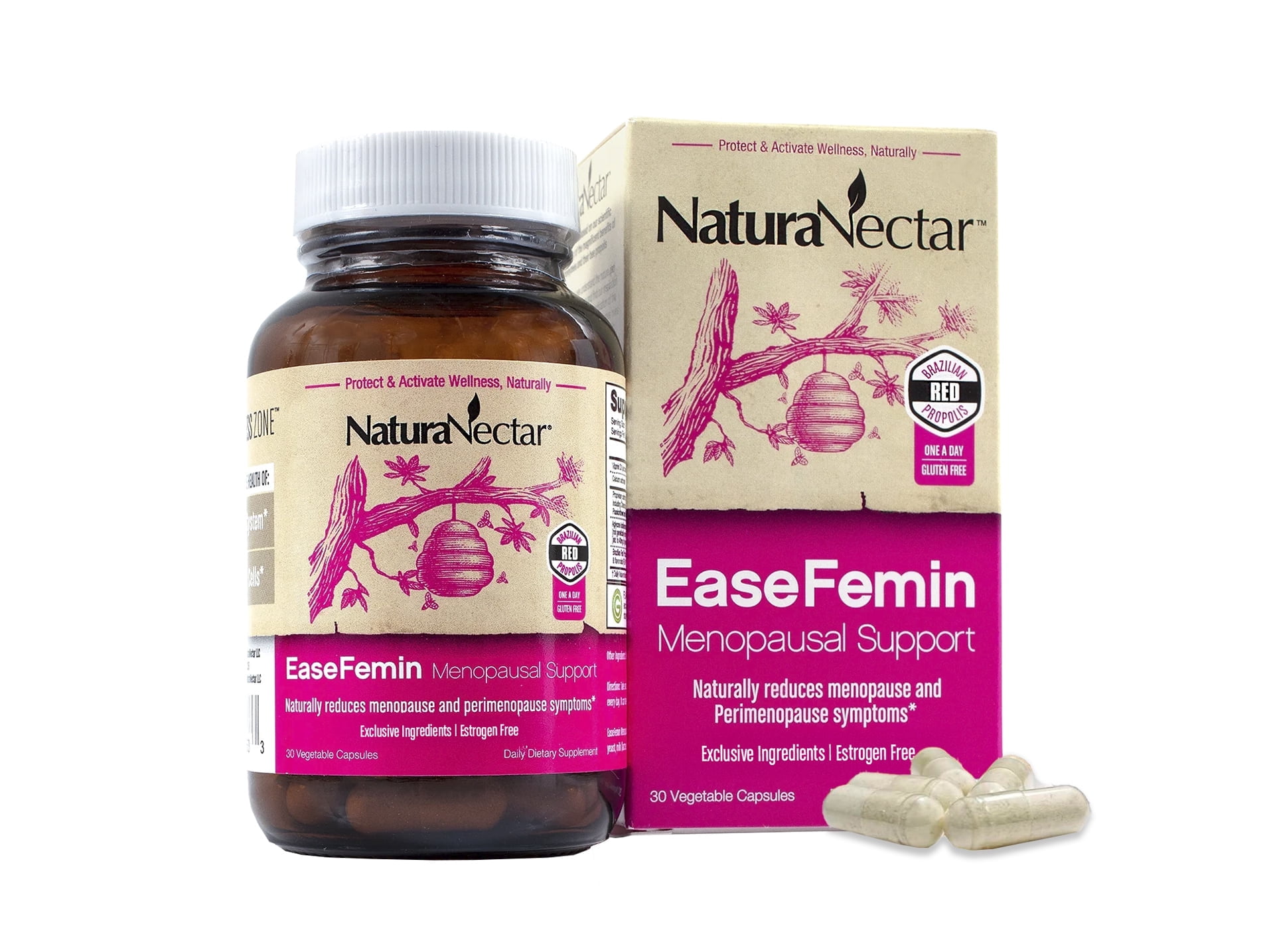 NaturaNectar EaseFemin Menopause Support Supplement for Hot Flashes ...