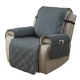 thumbnail image 1 of Lavish Cover 100% Waterproof Recliner Chair Cover, 1 Piece Non-Slip Recliner Chair Slipcovers, Washable Furniture Protector with Pockets & Elastic Straps for Kids Pets, 23 inch, Dark Gray, 1 of 12