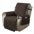 thumbnail image 1 of Lavish Cover 100% Waterproof Recliner Chair Cover, 1 Piece Non-Slip Recliner Chair Slipcovers, Washable Furniture Protector with Pockets & Elastic Straps for Kids Pets, 28 inch, Dark Coffee, 1 of 12