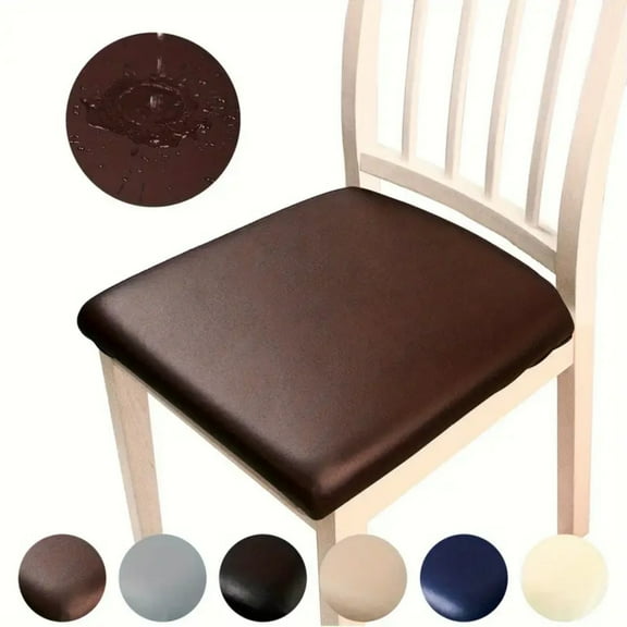 Lavish Cover Premium Anti-Slip & Scratch-Proof PU Dining Chair Covers, Washable Furiture Protectors for Home, Office(Coffee, 6 Packs)