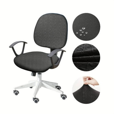 Lavish Cover Premium Waterproof Non-Slip Office Chair Covers, Washable Furniture Protector for Kids, Pets(Black)