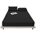 thumbnail image 1 of Lavish Cover Ultra Soft Waterproof Fitted Sheet, Washable Mattress Cover for Home, Hotel(Twin, Black), 1 of 9