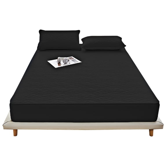 Lavish Cover Ultra Soft Waterproof Fitted Sheet, Washable Mattress Cover for Home, Hotel(Twin, Black)