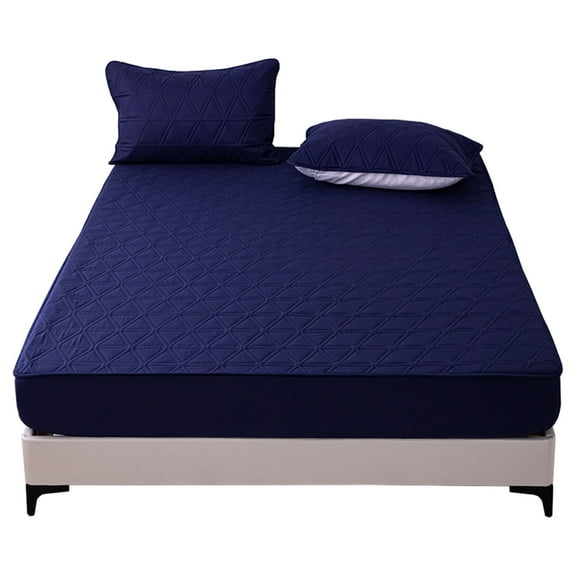 Lavish Cover Ultra Soft Waterproof Fitted Sheet, Washable Mattress Cover for Home, Hotel(Twin, Dark Blue)