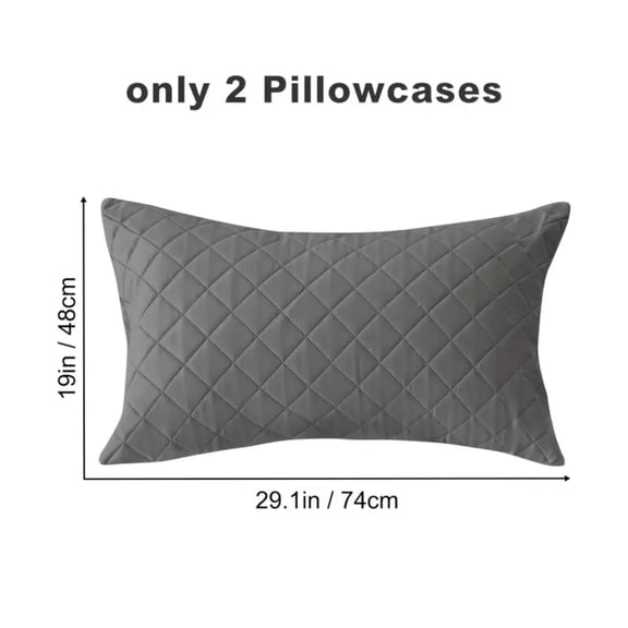 Lavish Cover Ultra Soft Waterproof Pillowcases, Washable Pillow Protectors for Home, Hotel(2 Packs, Dark Gray)