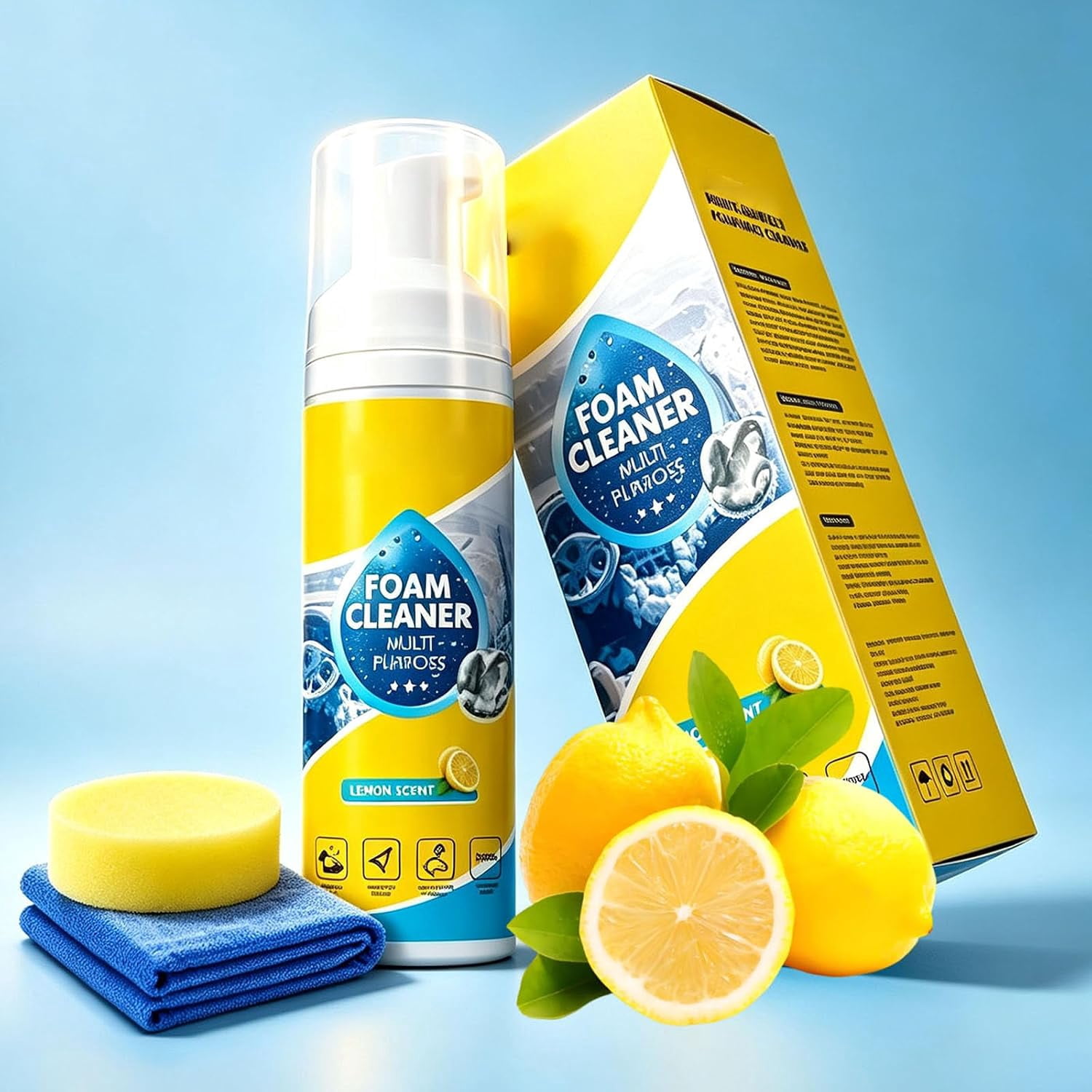 Easehub Multi Enzyme All Purpose Foam Cleaner,Multi Enzyme Foam Cleaner,150 | For Kitchen,Bathroom,Sofa,Vehicle Interior,Waterless Foam Action Designed,Non-Rinse,Save You Time,150ml
