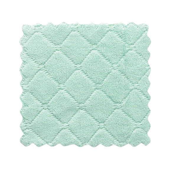 Easeky 5-Pack 10"X10" Dual-Sided Scouring Dish Cloths, Coral Fleece & Mesh Scrubber Towels, Reusable Wash Rags for Pots, Pans, Countertops, Dorm, Rv, Restaurant Kitchens