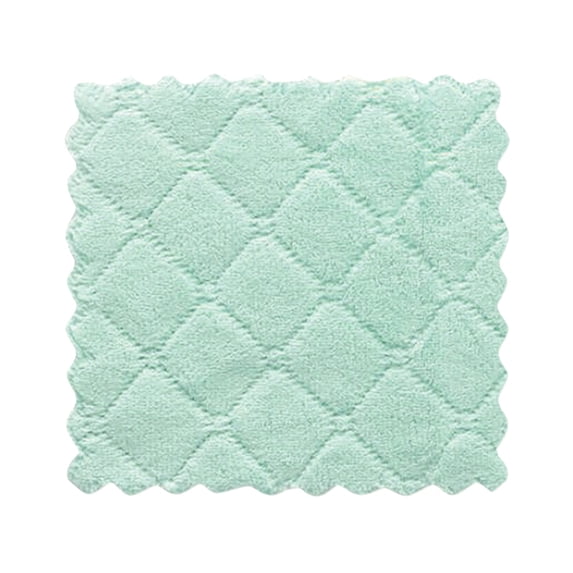 Easeky 5-Pack 10"X10" Dual-Sided Scouring Dish Cloths, Coral Fleece & Mesh Scrubber Towels, Reusable Wash Rags for Pots, Pans, Countertops, Dorm, Rv, Restaurant Kitchens