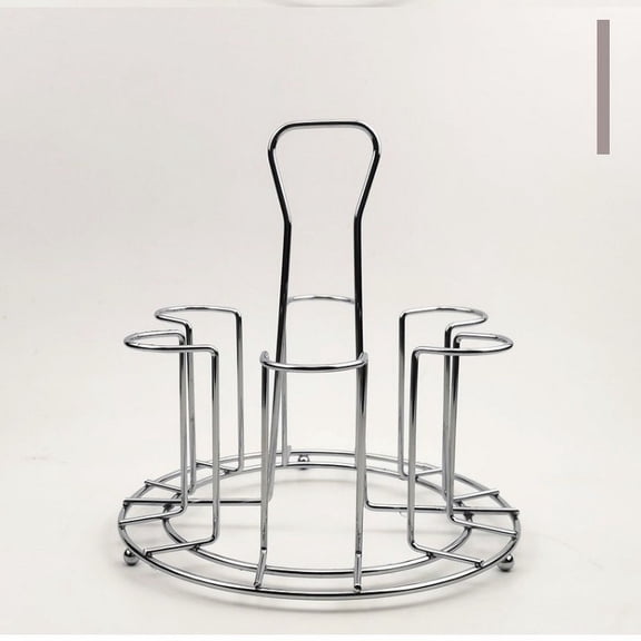 Easeky 6-Arm Mug Tree Drying Stand – Portable Cup & Bottle Organizer Rack, Countertop Holder for Coffee Cups, Wine Glasses & teen Bottles, No-Scratch Tips, Stainless Steel Cup Holder