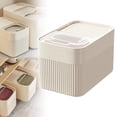 thumbnail image 1 of Easeky Airtight Pet Food Storage Container with Measuring Cup, 30 Lb Capacity Dog Cat Rice Bin, Cream Kitchen Pantry Cereal Flour Organizer, A Household Rice Bucket And A Pet Food Storage Bucket, 1 of 3