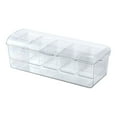 thumbnail image 1 of Easeky Bar Serving Tray with Lid, 5 Compartment Ice Tray for Fruit, Garnish, And Snacks, Clear Plastic, Perfect for Parties And Entertaining, 1X Five-Grid Fresh-Keeping Box, 1 of 9
