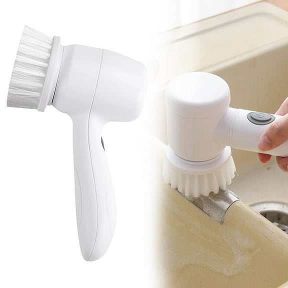 Easeky Border Magicbrush Cordless Electric Scrubber – 360° Spin Kitchen & Bathroom Cleaner with 3 Heads, 90-Min Battery, Shoe-Shining & Grout Power Tool, 1X Electric Cleaning Brush