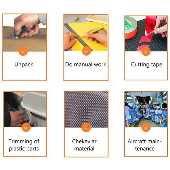 Easeky Ceramic Blade Safety Cutter Keychain Size Coupon Scrapbooking Blade Tool for Paper Photos Plastic Packages Art Craft Safe Cut, 1X Box Cutting Blade