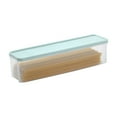 thumbnail image 1 of Easeky Rectangular Pasta Storage Container, Airtight Plastic Noodle Box with Measuring Lid, 12×3.35in Pantry Organizer for Spaghetti, Rice, Snacks & Pet Food, Stackable Fridge & Freezer Safe Bin, 1 of 8