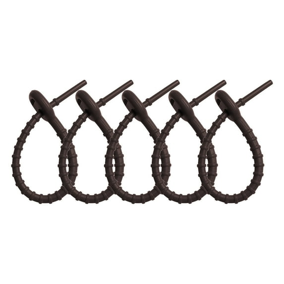 Easeky Reusable Silicone Twist Ties, 5-Pack Multicolor Bag Sealing Clips, Cord Organizers for Kitchen, Office, Travel, Bread, Snack Bags, 5X Silicone Cable Ties