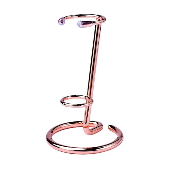 Easeky Small 3-Ring Metal Wand Display Stand, Adjustable Tabletop Easel for Crystals, Jewelry, Art, Black Elegant Holder for Home, Office, Collectibles, 1*Crystal Jewelry Display Stand