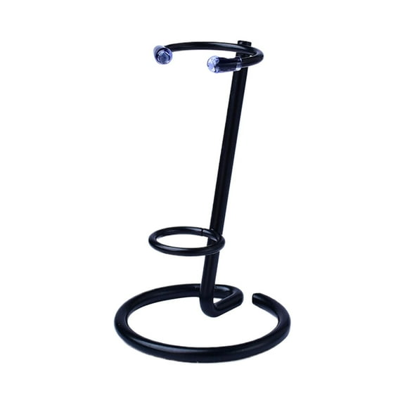 Easeky Small 3-Ring Metal Wand Display Stand, Adjustable Tabletop Easel for Crystals, Jewelry, Art, Black Elegant Holder for Home, Office, Collectibles, 1*Crystal Jewelry Display Stand