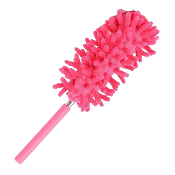 Easeky Snowler Extendable Dusting Brush with Detachable Washable Microfiber Head, Multi-Purpose Duster for Home Car Blinds Ceiling Fan, Lightweight Telescopic Pole, 1X Chenille Duster