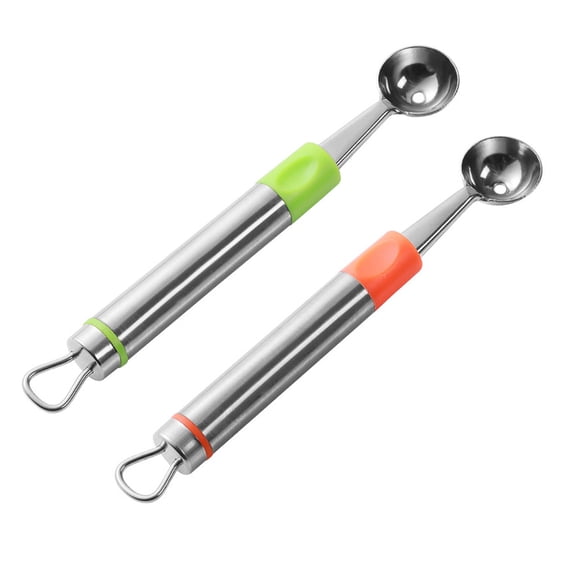 Easeky Stainless Spoon Watermelon Fruit Ice Cream Scoop Ball Maker Melon Baller Slicer 20Cm Ergonomic Handle Multi-Use Carving Tool for Cocktail Salads Dessert Bar Kitchen Restaurant, Spoon*1 Set