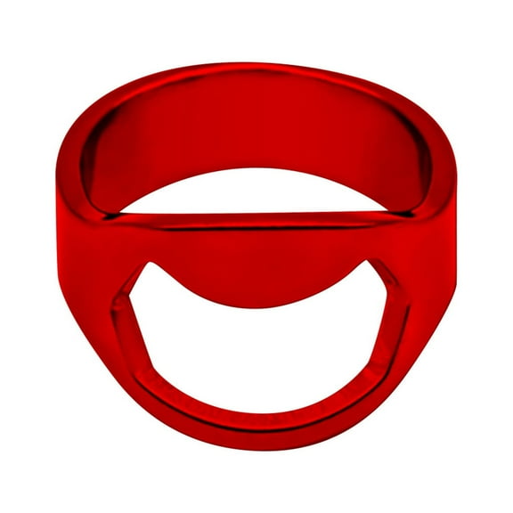 Easeky Stainless Steel Thumb Ring Bottle Opener, Portable Beer Bottle Opener Tool, Bar Gadget for Bartenders, Party Favor Gift, 1X Finger Ring Bottle Opener