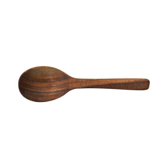 Easeky Wooden Spoons 6.8in Long Handle Japanese Style Table Spoon Set, Wood Soup Spoons for Eating Mixing Stirring, Reusable Kitchen Utensils for Restaurant Home Camping