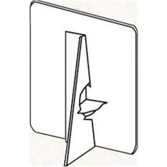 Easel Backs- Single Wing - White Self-Stick - 7 In.