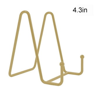 Mocoosy 2 Pack 6 Inch Gold Plate Stands for Display, Metal Square Wire  Easel Stand, Plate Holder Display Stands, Picture Frame Stands for Display