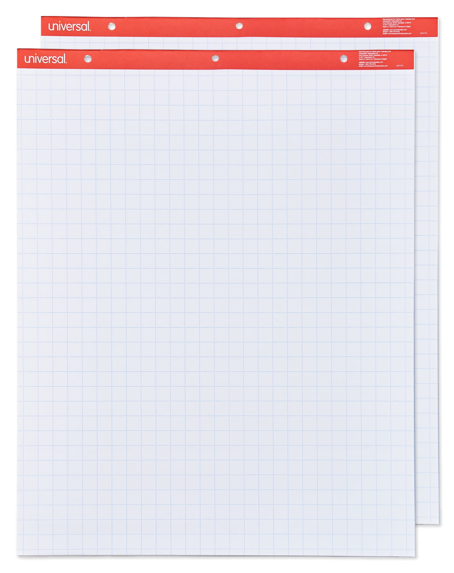Universal Easel Pads/Flip Charts, 27 x 34, White, 50 Sheets, 2/Carton -UNV35602