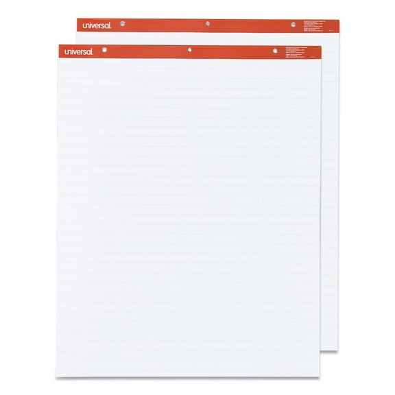 Universal Easel Pads/Flip Charts, 27 x 34, White, 50 Sheets, 2/Carton -UNV35602