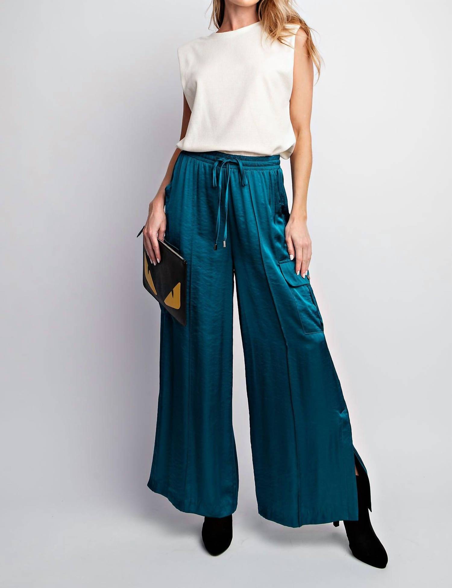 Easel Satin Cargo Pant