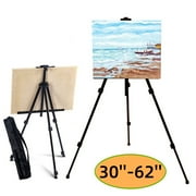 Easel Stand Iron Folding Easel Tripod Drawing Board Stand Adjustable Height from 30'' - 62'' Tripod