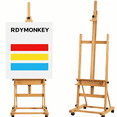 thumbnail image 1 of Easel Stand for Painting and Display, Adjustable H Frame Floor Art Easel for Drawing, Heavy Duty Beech Wood Hold Canvas up to 146", 4 Wheels & Storage Tray - Professional for Sign, Studio, 1 of 7