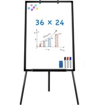 Easel Whiteboard - Magnetic Portable Dry Erase 36 x 24 Tripod Height Adjustable, 3' x 2' Flipchart Easel Stand White Board for Office or Teaching at Home & Classroom (36x24 White)