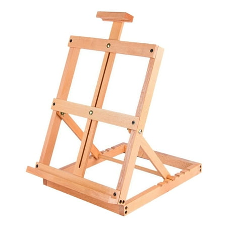 Easel - Wooden Art Easel for Tabletop or Desktop - Artists Kids Adults Table Easel - Adjustable and Foldable - Holds Up to 23 Inches in Height