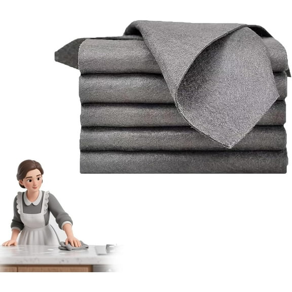 Easepicks Cleaning Cloths, Thickened Magic Cleaning Cloth, Streak Free Microfiber Magic Cleaning Wipes, Reusable Microfiber Rag, Microfiber Towel for Home, Window, Mirror, Glass and Cars (5)