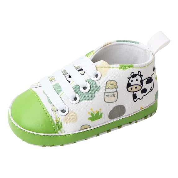 Eashery Baby Boy Girl Shoes Toddler Prewalker First Walking Shoes Baby Boy Slip-On Sneakers Wide Toddler Shoes (Green,6)